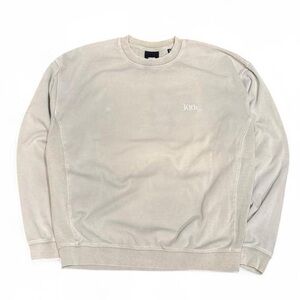 Kith Classic Logo Sage Green Boxy Cropped Crewneck Sweatshirt
